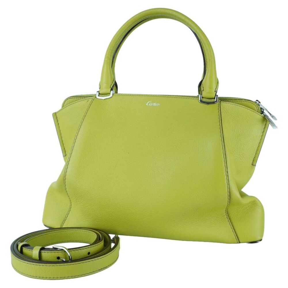 CARTIER Light Green C De Cartier Medium Handbag
